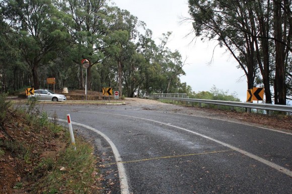 End of the Tawonga Gap (Mt. Beauty side) climb.