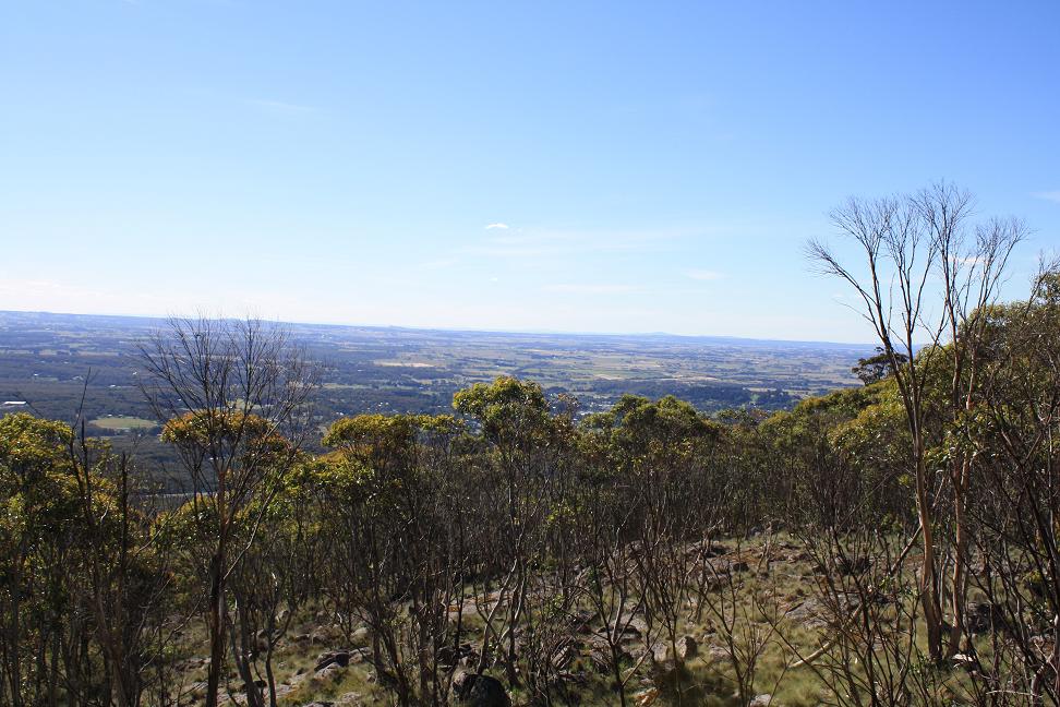 View from the Mt. Macedon (Woodend side) climb.