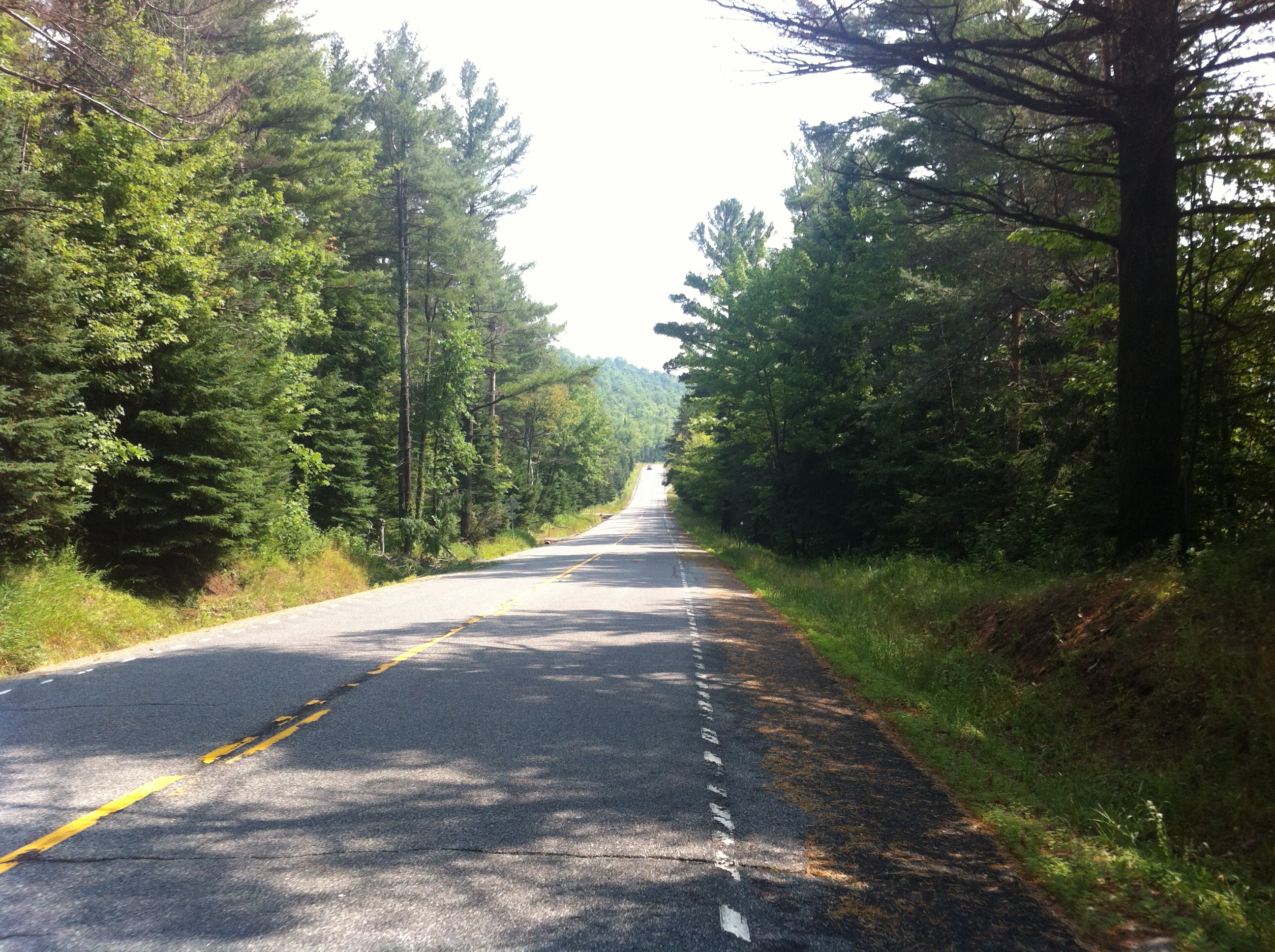 One of the many picturesque roads around Lake Placid.
