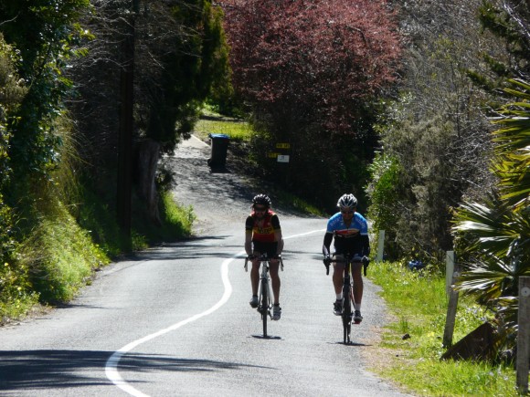 A couple of riders popping out of the valley at the top of Fernhurst and clearly enjoying the moment.