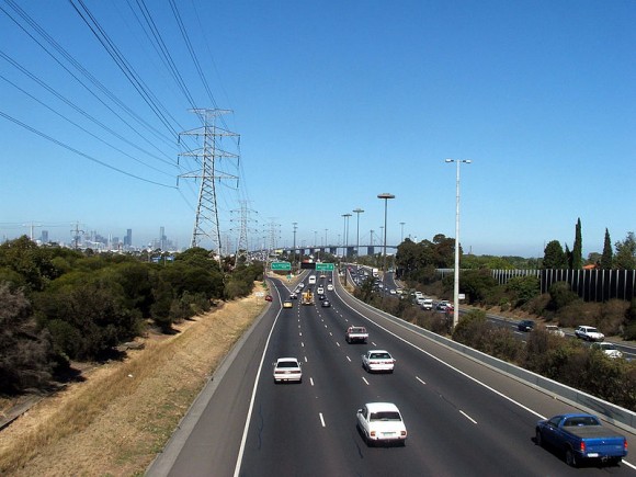 The Geelong-Melbourne freeway mightn't be the most picturesque road to ride on ... but it is fast.