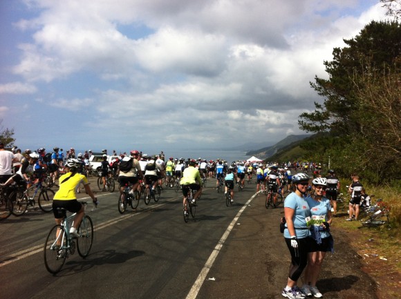 Coastal views and big crowds are par for the course on the 'Gong Ride.