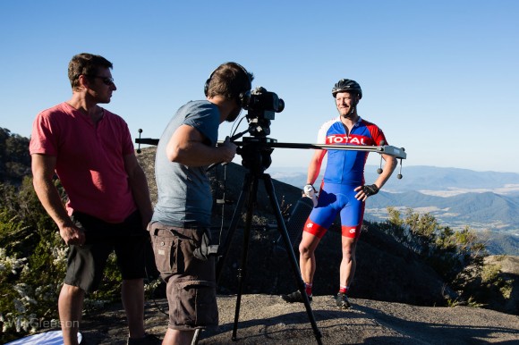 Behind the scenes at the Tourism Victoria film shoot. (Image: Wil Gleeson)