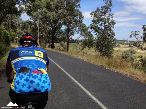 Following Rohan through the rolling hills around Kangaroo Ground.