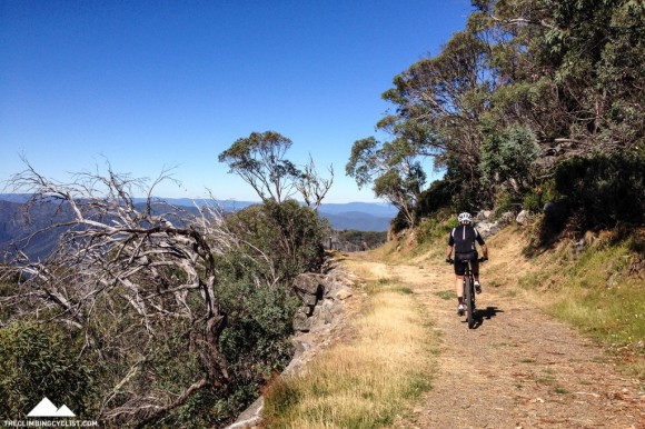 Brendan makes his way back towards Mt. Buller on the Village Trail.
