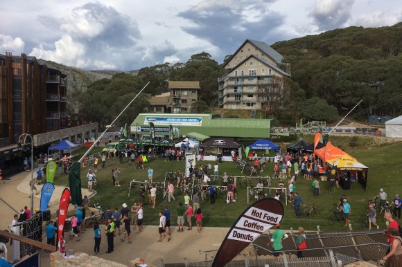 The 3 Peaks event village at Falls Creek.
