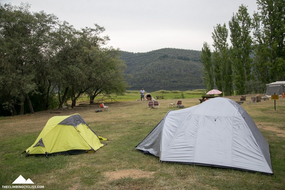 Our campsite by the lake in Khancoban.