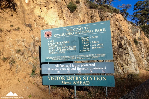It'll cost you to enter the Kosciuszko National Park, unless you're on a bike.